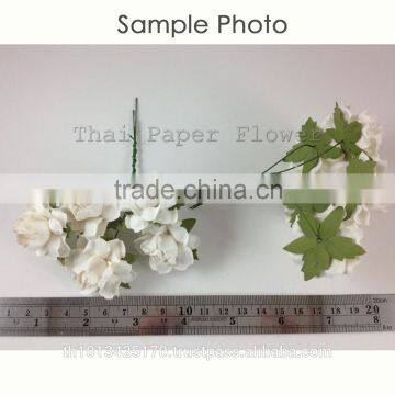 White With Pink Center Handmade Mulberry Paper Flower, Wedding Party, Scrap-booking Crafts, Wholesale 21/32 photo-3