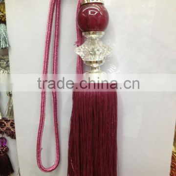 home decor tassel curtain tieback with beads