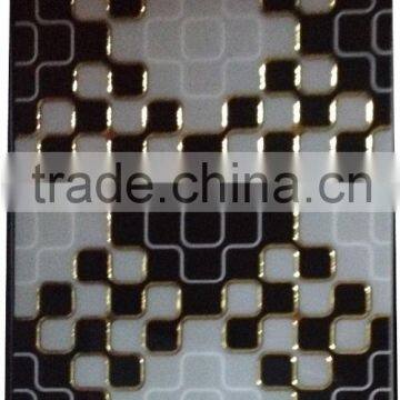 Gold polished porcleian black and white wall tiles 300x600 mm