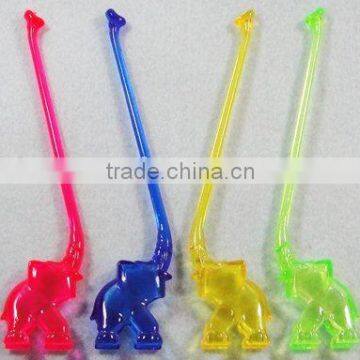 Elephant swizzle stick / muddler / plastic elephant stirrer / drink stirrer