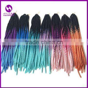 Wholesale 20" 7 Colors Optionals Crochet Twist Braids Synthetic Soft Dreadlocks Ombre Faux Locs Crochet Braid Hair Extensions