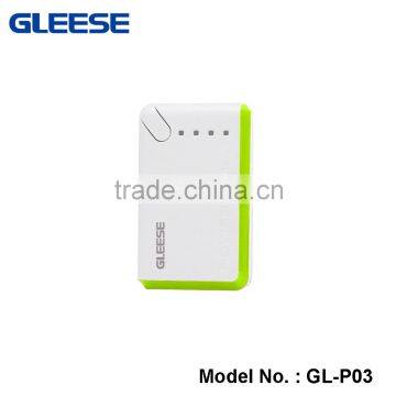 2016 Gleese Smart Advertisement Power Bank Two Ports Charger Portable Power Bank for Laptop and Mobile 6600mah