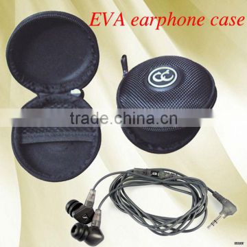 EVA earphone case with zipper in logo