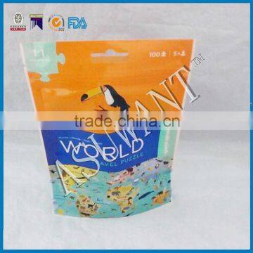 Bird feeding food packaging bag with slide zip lock/high quality printing stand up zipper bag for bird food