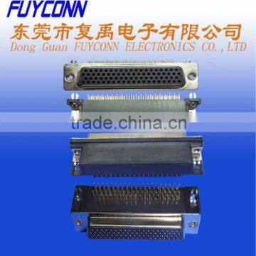 3 Rows Hexnut with Z lockset Male PCB D-SUB Right Angle Connector