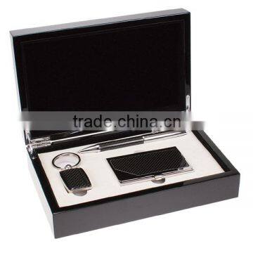 Fancy wooden gift box for pen card case keychain