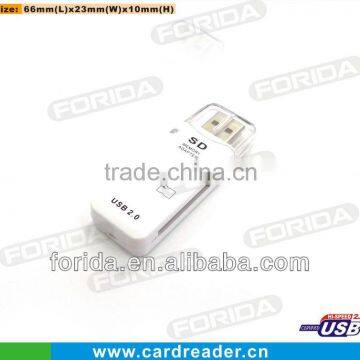 white and black USB 2.0 Micro SD TF Card Reader