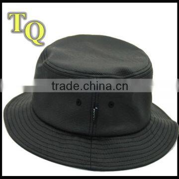 black snake skin lines wholesale leather custom bucket hat