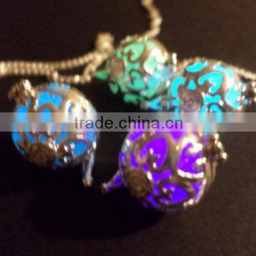 angel cage Glow in the dark necklaces--Glowing Locket