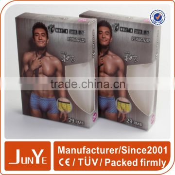 Customized underwear folding cardboard packaging paper box with window                        
                                                Quality Choice