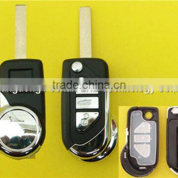 Peugeot 407 remote flip key blank 3 button with battery holder