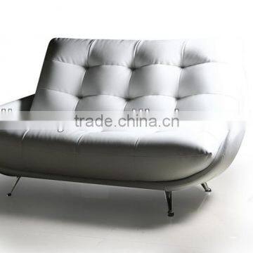 White leather 3 seat sofa (D-50-A)