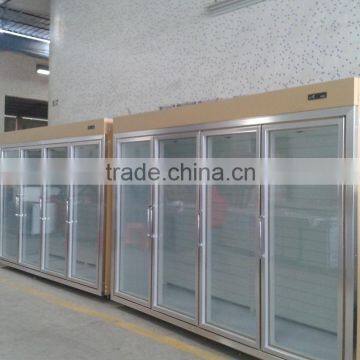 glass door display freezer remote compressor