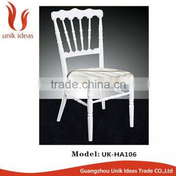 outdoor cheap white nepoleon Wedding Chair with Cushion for Party events