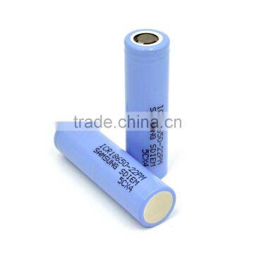 Hot Sale! Samsung ICR18650-22PM 2200mah 3.62V 10A 18650 Flat Top High Quality 18650 Li Ion Battery Cell
