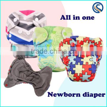 Happy flute Newborn Aio Cloth Diaper /bamboo charcoal nappy