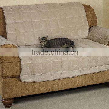 top grade quilted faux suede sofa cover