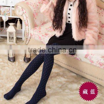 Sexy White Polka Dots Print Pattern Opaque Stockings Tights 5 Colors