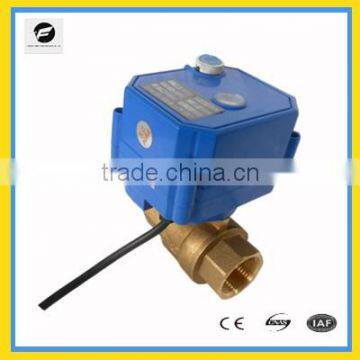 25S 9-24volt brass motor operated water valve with manual override function for FUC