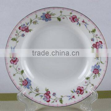 Ceramic deep dish plates/royal bone dinner plate made in china