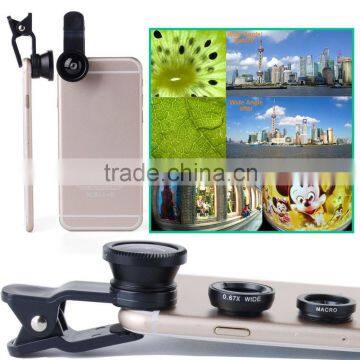 Hot Selling Mobile Phone 3 in 1 Camera Lens for All Mobile Phones Fisheye Macro Video Cameras Wide Angle Lens Optical photo-6