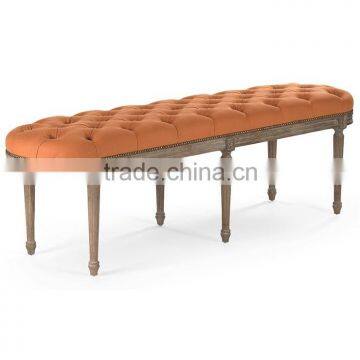 Foshan manufacturer carved solid wood dining bench HDBB004