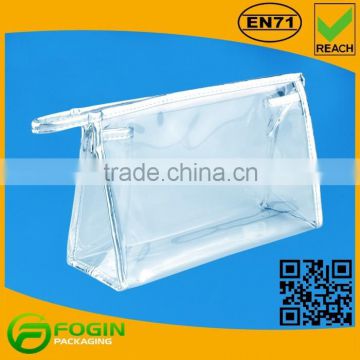 pvc custom eco beauty cosmetic bag with zipper