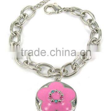 metal round shape solid perfume container /lip gloss bracelet, various design, OEM designs accepted.<DHCA9020>