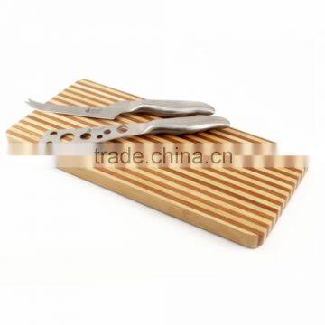 simple 100%natural bamboo strips cutting board wholesale