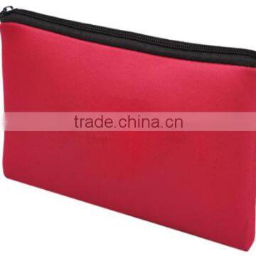 Soft Red Neoprene Pencil Pouch with Zipper Pencil Case