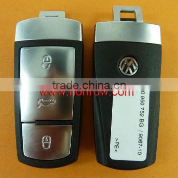 VW Magotan keyless 3 button remote key with id46 chip 433Mhz be used 2010 year car