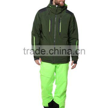 high quality OEM service get your design jacket green ski jacket man winter for outdoors