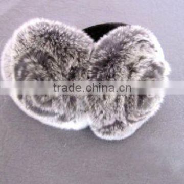 wholesale price rex rabbit fur earmuff for women/winter fur earmuff