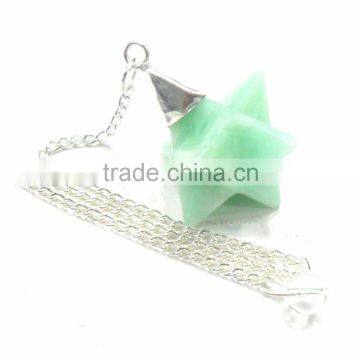 Amazonite Merkaba Star Metal Cap Pendulum : Wholesale Merkaba Pendulum