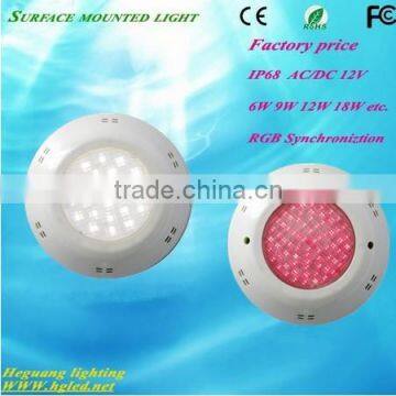 IP68 RGB Colorful 12W small led surface mounted pool light