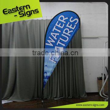 Custom Printing Avertising Beach Flag Blue Flying Banner