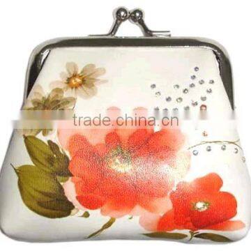 Flower Printed Cosmetic Bag, PVC Coin Purse Woman, China Products, D618A090014