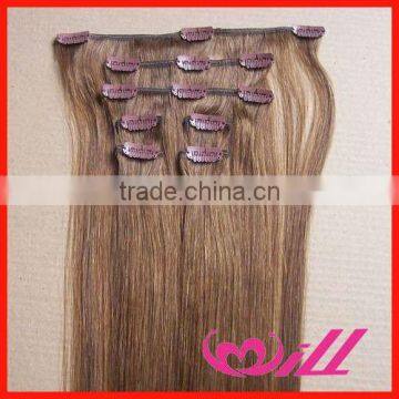 2015 New Brazilian Hair 100% Human Hair Hand Made Clip In Hair Extensions Brazilian Remy Hair Clip In Hair Extension