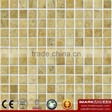 IMARK Brown Color Rustic Ceramic Mosaic Tile/Kitchen Wall Tile/Bathroom Tile For Home Interior Decoration