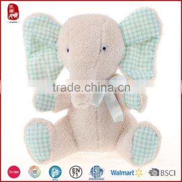 Cute Sitting Plush White Elephant Baby Kids Toys