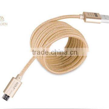 Original GOLF 25cm/100cm/150cm/200cm/300cm Micro USB Metal Braided Data Charger Cable 2.1A Output For Xiaomi Huawei HTC Samsung photo-5
