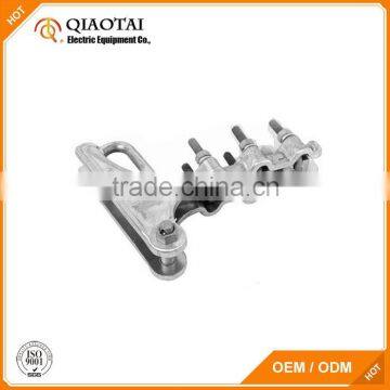 Aerial strain clamp electrical overhead line fitting