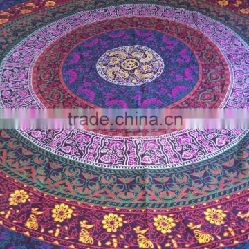 Mandala Wall Hanging, Hippie Wall Decor, Blue Color Theme, Bohemian Tapestries