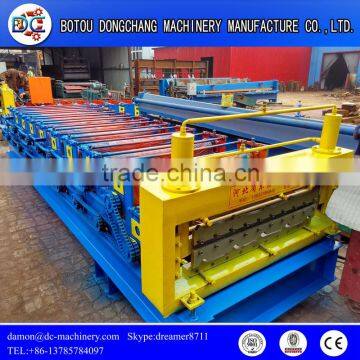 New design double layer galvanized roofing sheet color steel roll forming machine