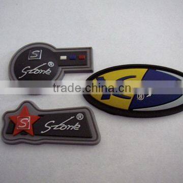 Customized pvc rubber logo for clothing wholesale