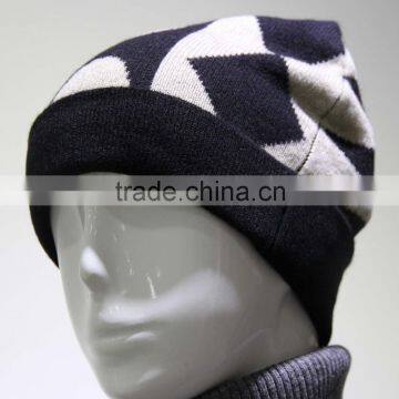 100% Wool Jacquard Knitted Hat(knitted Beanie And Print Beanie Hat) photo-4