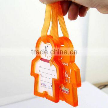 new creative and hot sale special shape plastic hard pvc luggage tag