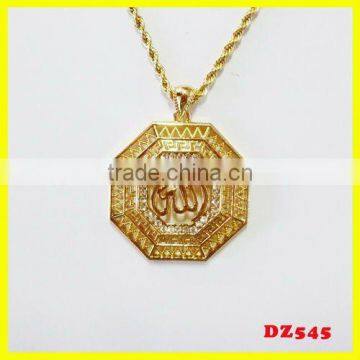 18k gold plated pendant nepal necklace jewelry muslim jewelry