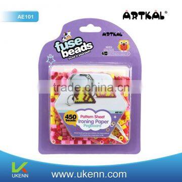 ARTKAL fuse beads 450 beads/box AE101 intelligent diy kit key chain or cellphone accessory kit