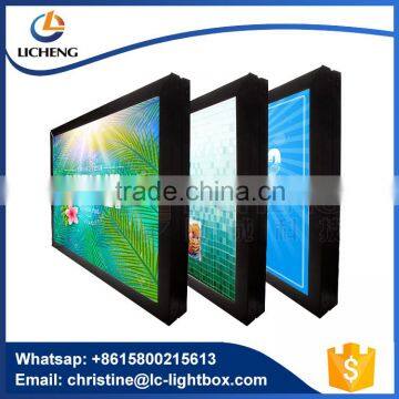 Wall hanging outdoor display advertising LED light box display with high quality aluminum profile T6063